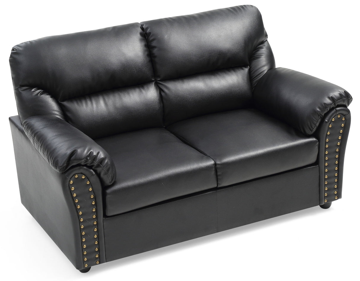 Chic Padded Love Seat For Modern Living - Black by Glory Furniture | Bel Furniture