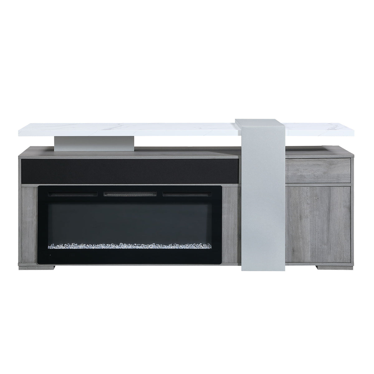 Zorra - Entertainment Unit With Bluetooth Speaker - Gray