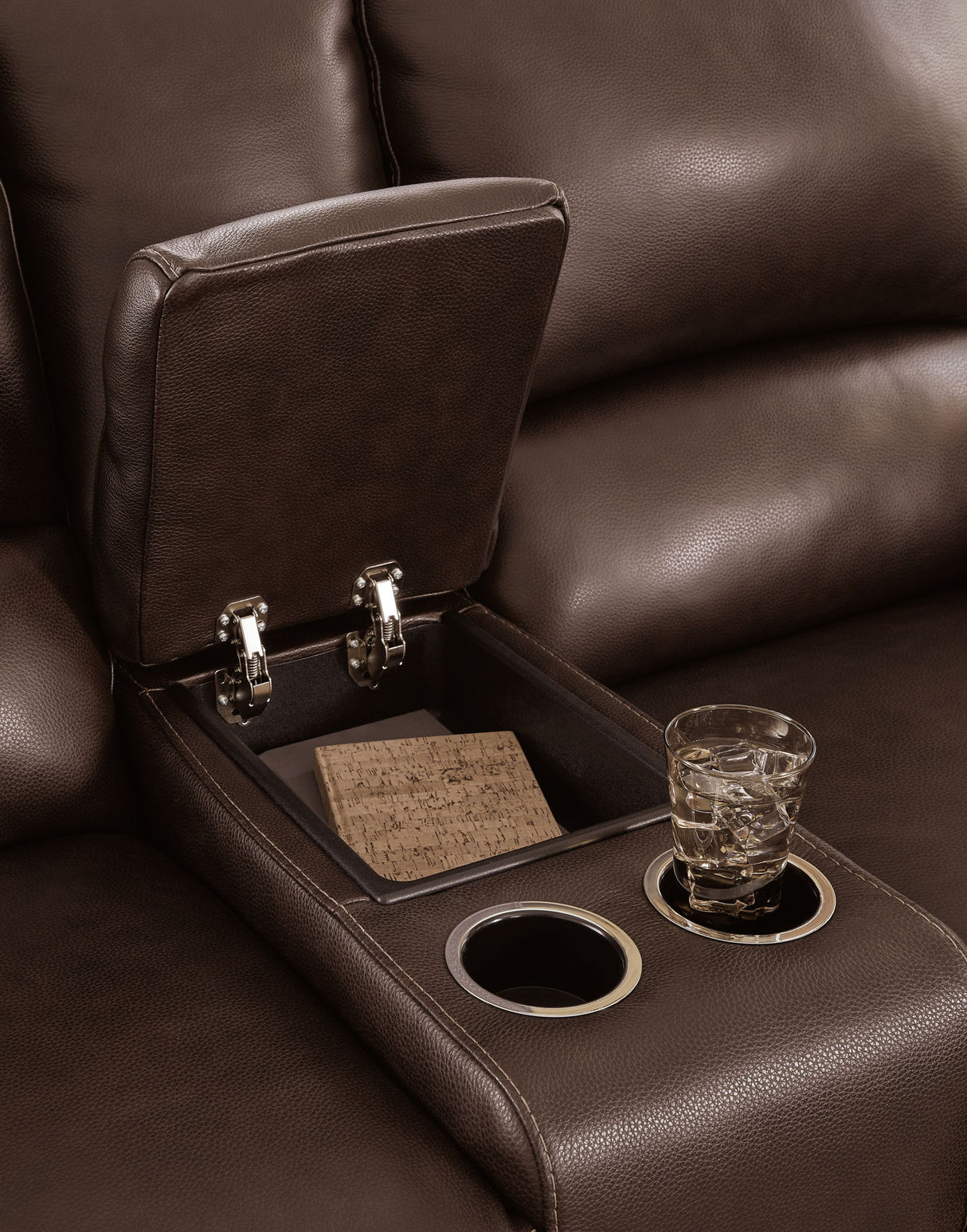 Alessandro - PWR REC Loveseat/Con/Adj HDRST - Walnut