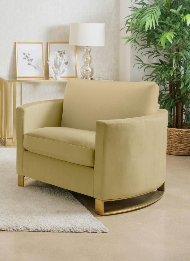 Corliss - Upholstered Arched Arm Accent Chair by CoasterElevations | Bel Furniture