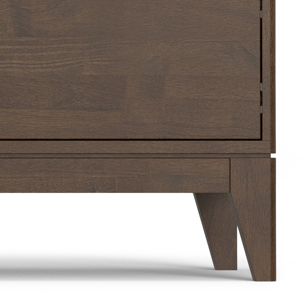 Harper - Low TV Media Stand - Walnut Brown by Simpli-Home | Bel Furniture