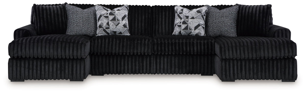 Midnight-Madness - 4 Piece Sectional Set