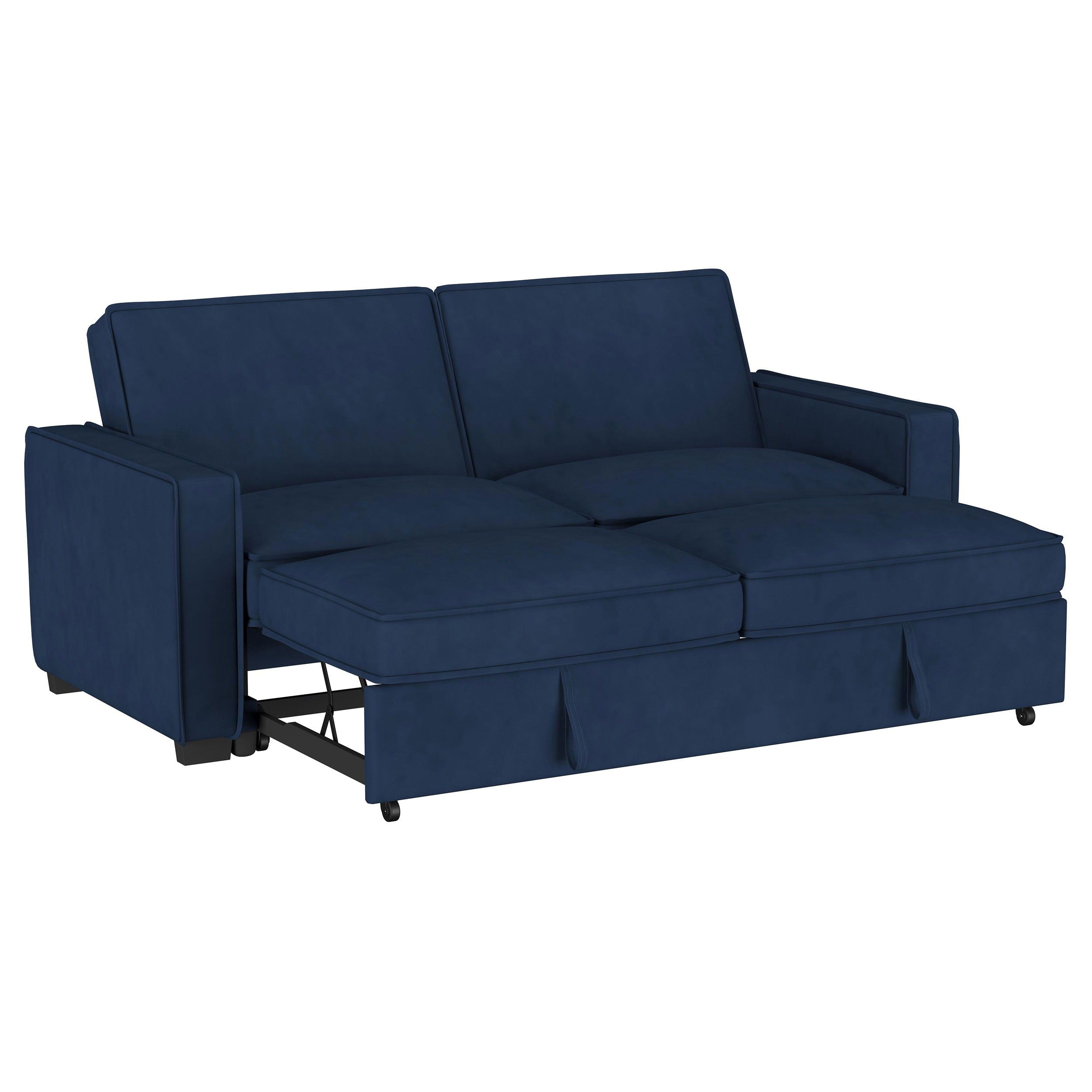 Gretchen - Multipurpose Upholstered Convertible Sleeper Sofa Bed - Navy Blue