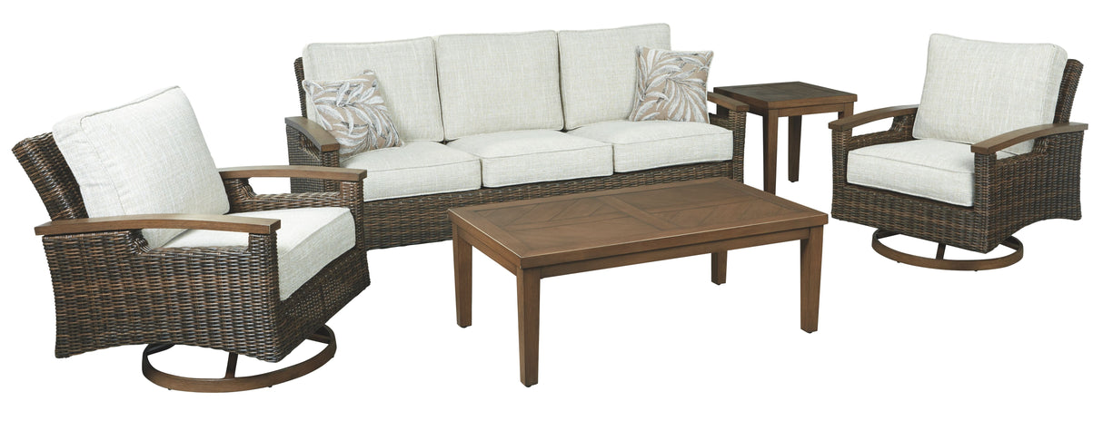 Paradise Trail - Medium Brown - Sofa with Cushion by Signature Design by Ashley® | Bel Furniture