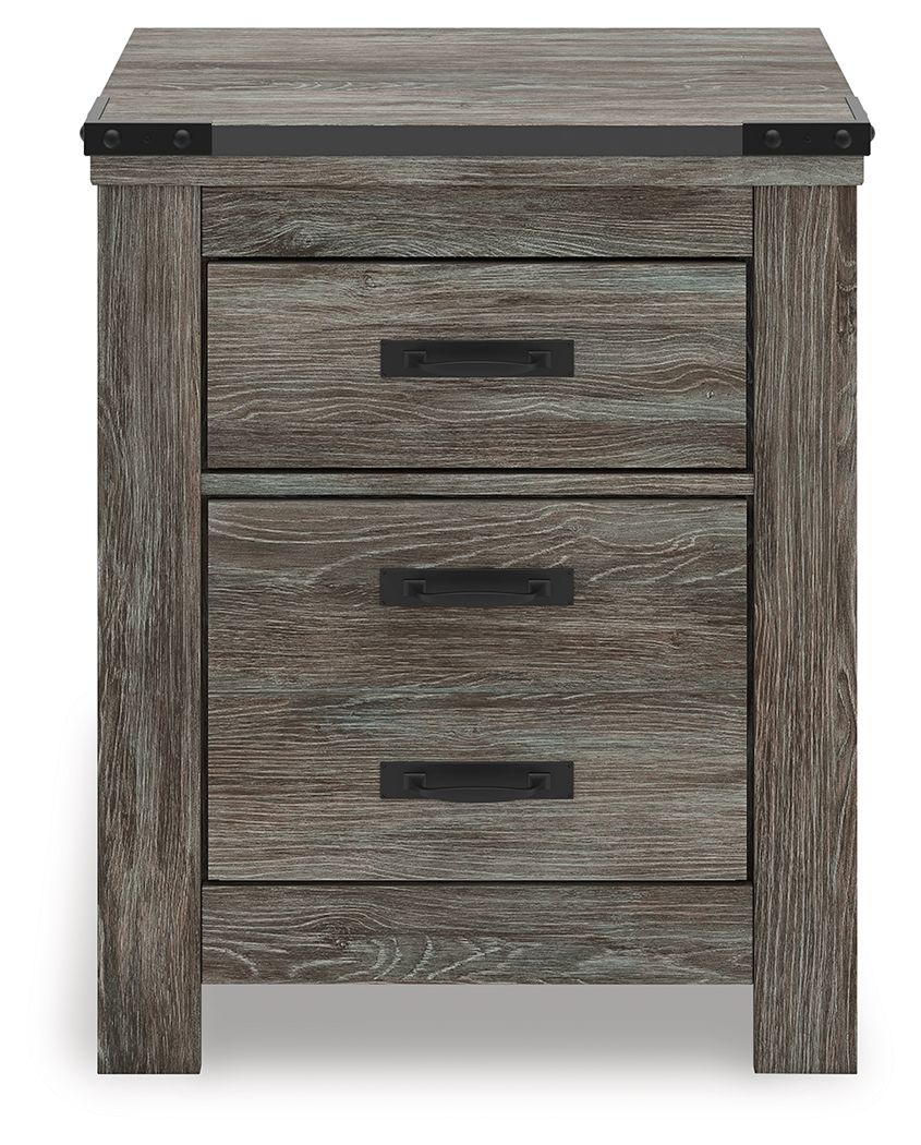 Frandern - Gray - Two Drawer Night Stand by Signature Design by Ashley® | Bel Furniture