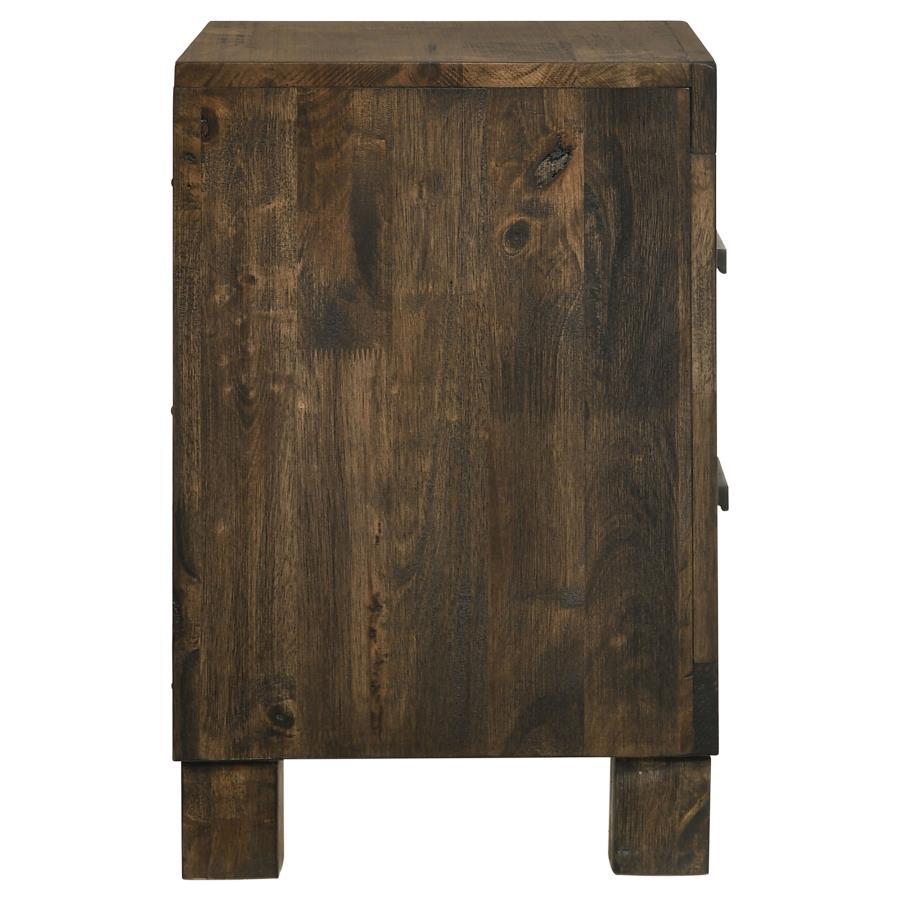 Woodmont - 2-Drawer Nightstand - Rustic Golden Brown by CoasterEveryday | Bel Furniture