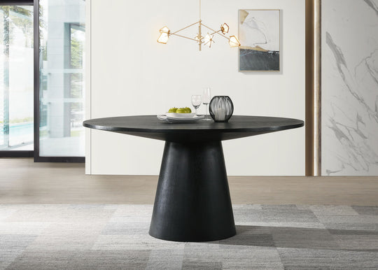 Jasper - Wide Contemporary Round Dining Table by Lilola Home | Bel Furniture