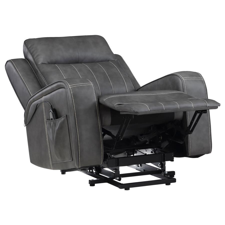 Raelynn - Upholstered Track Arm Recliner by Coaster Fine Furniture | Bel Furniture