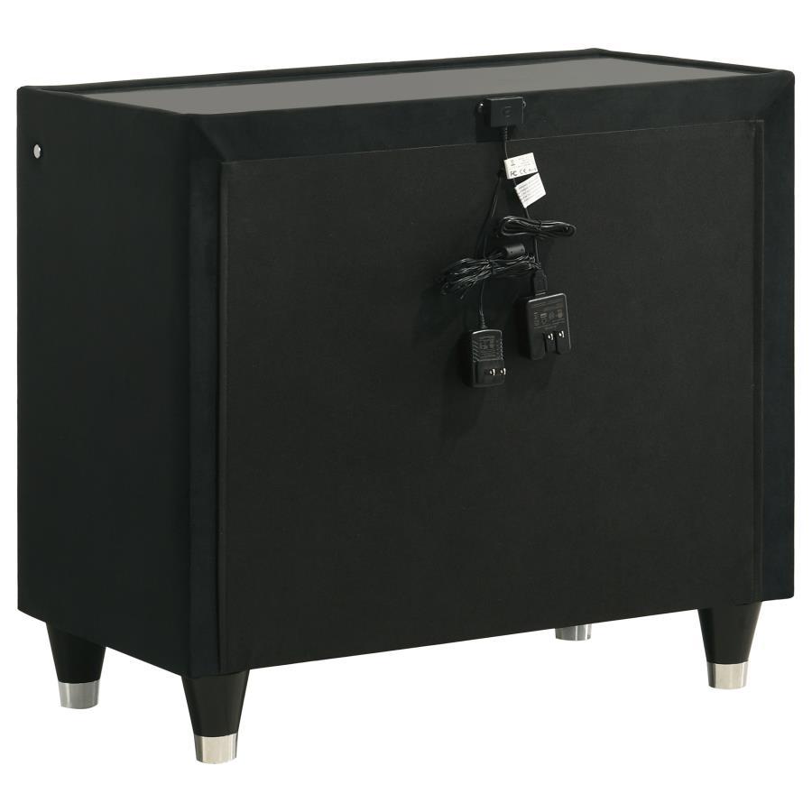 Lorient - 2-Drawer LED Nightstand With USB