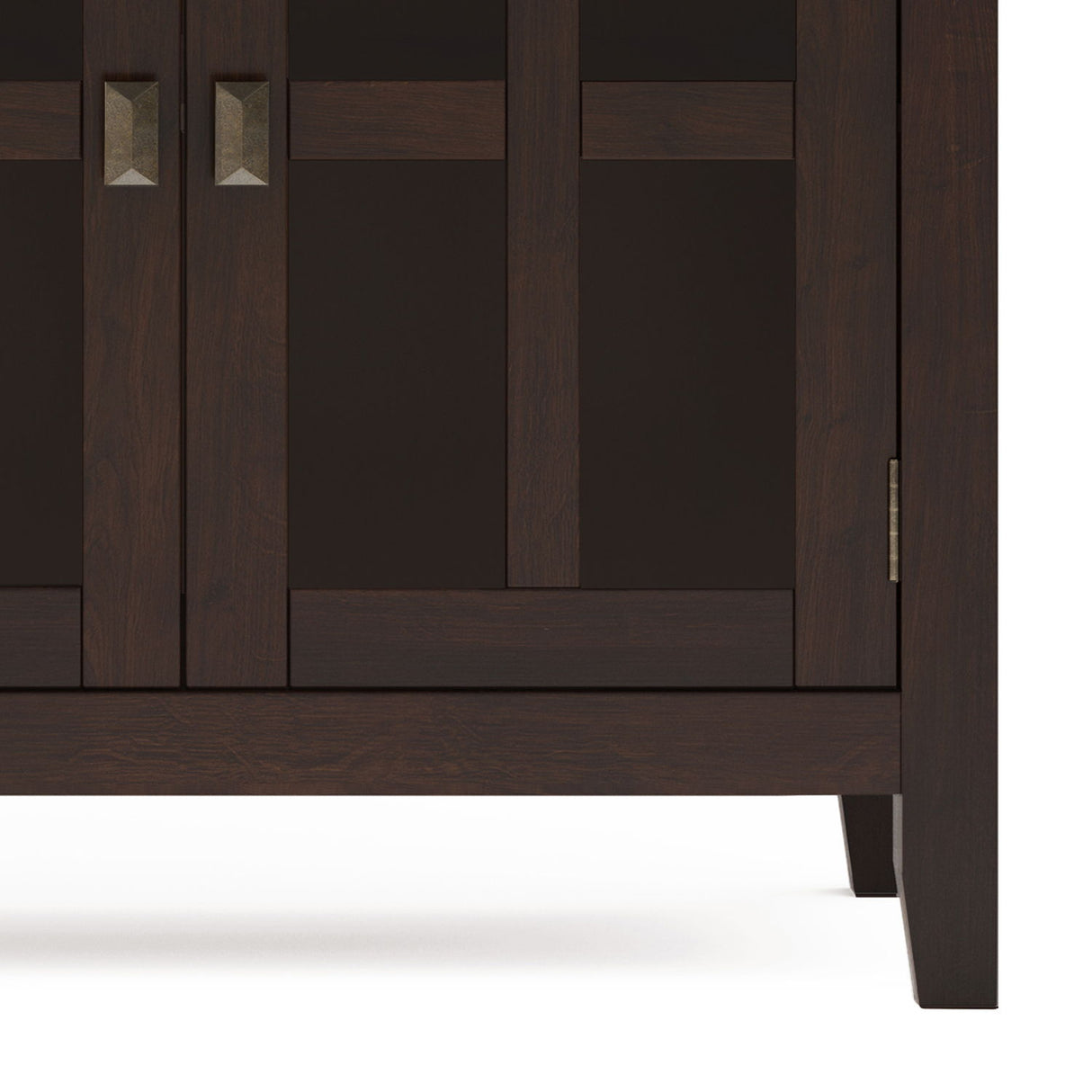 Artisan - Large 4 Door Sideboard Buffet - Dark Chestnut Brown by Simpli-Home | Bel Furniture