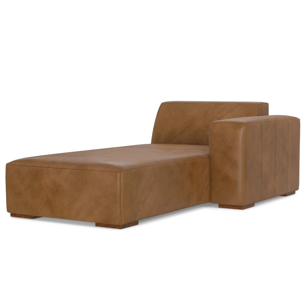 Rex - Right Chaise Sofa Module - Brown by Simpli-Home | Bel Furniture