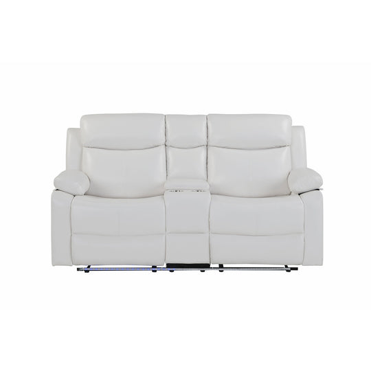 Blanche - Console Reclining Loveseat With LED Lights And Speakers