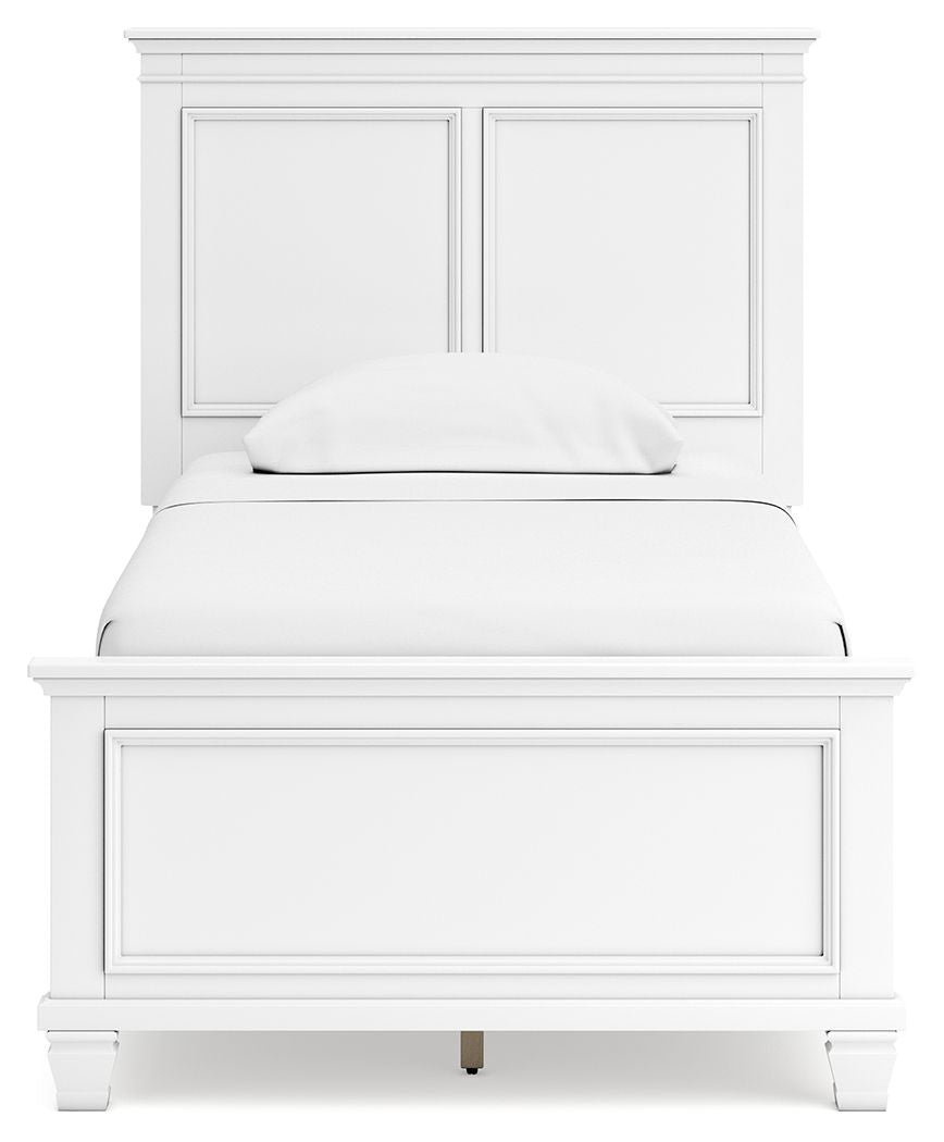 Fortman - Twin Panel Bed - White