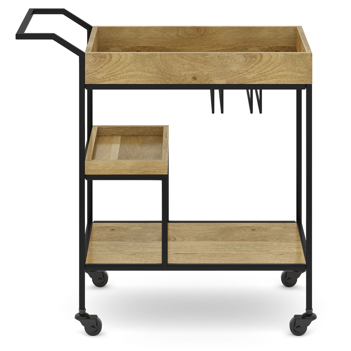 Barnes - Bar Cart - Natural by Simpli-Home | Bel Furniture