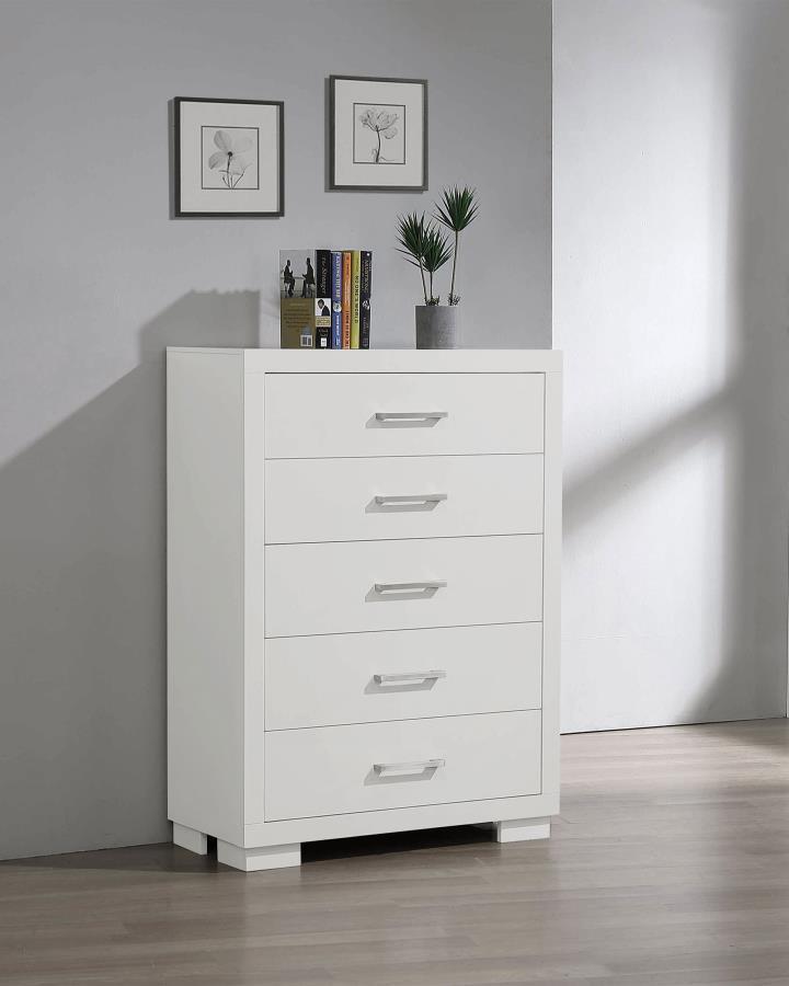 Jessica - 5-Drawer Bedroom Chest by CoasterEssence | Bel Furniture