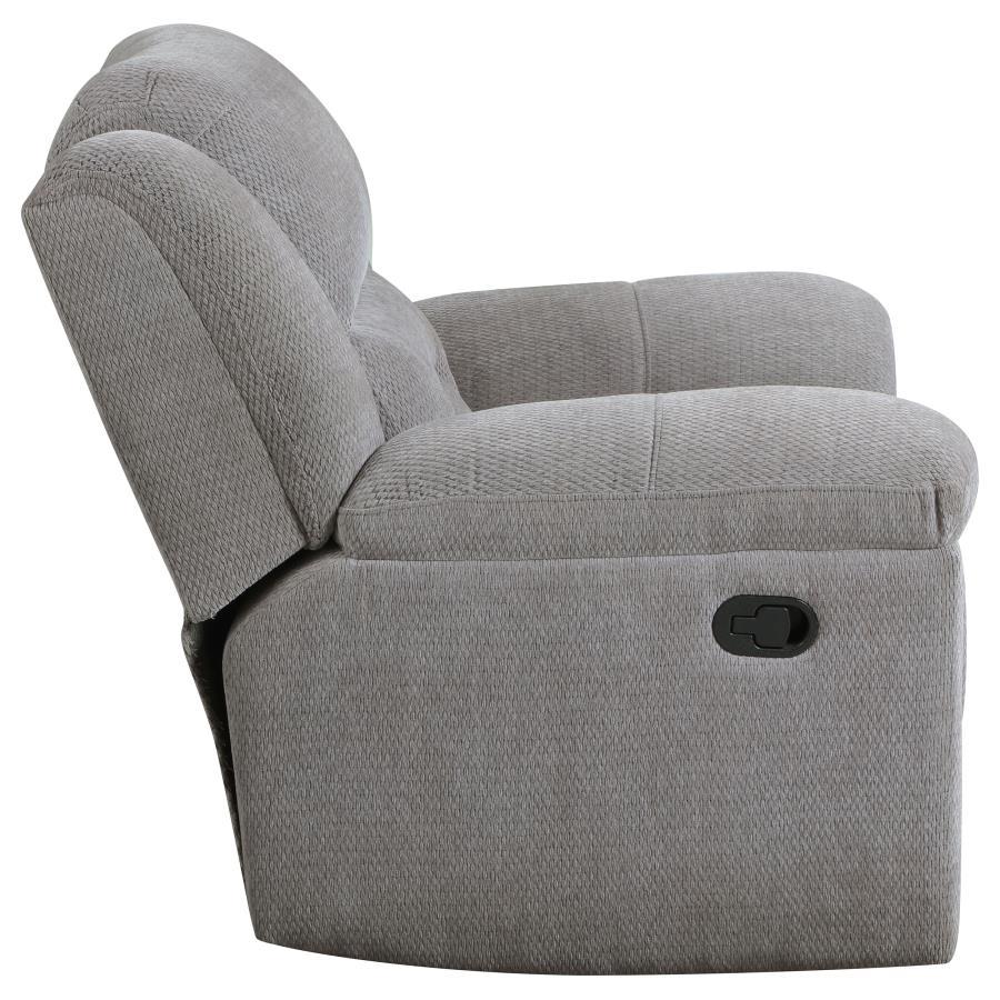 Gilson - Chenille Upholstered Reclining Glider Recliner - Gray by Coaster Fine Furniture | Bel Furniture