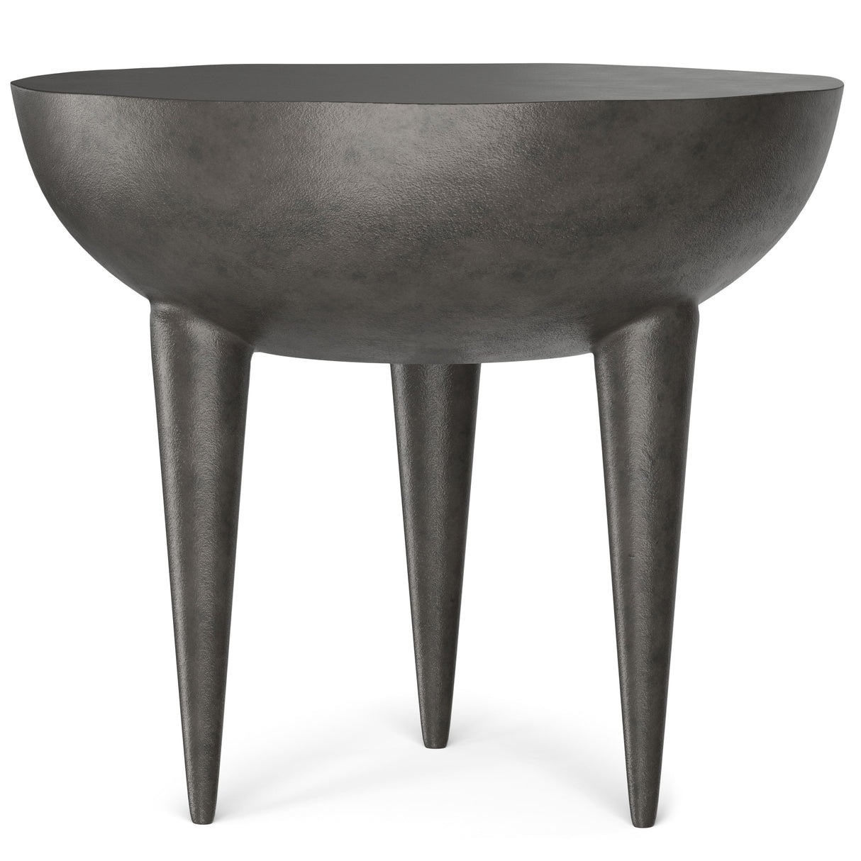 Otto - Cast Aluminum Side Table - Black by Simpli-Home | Bel Furniture