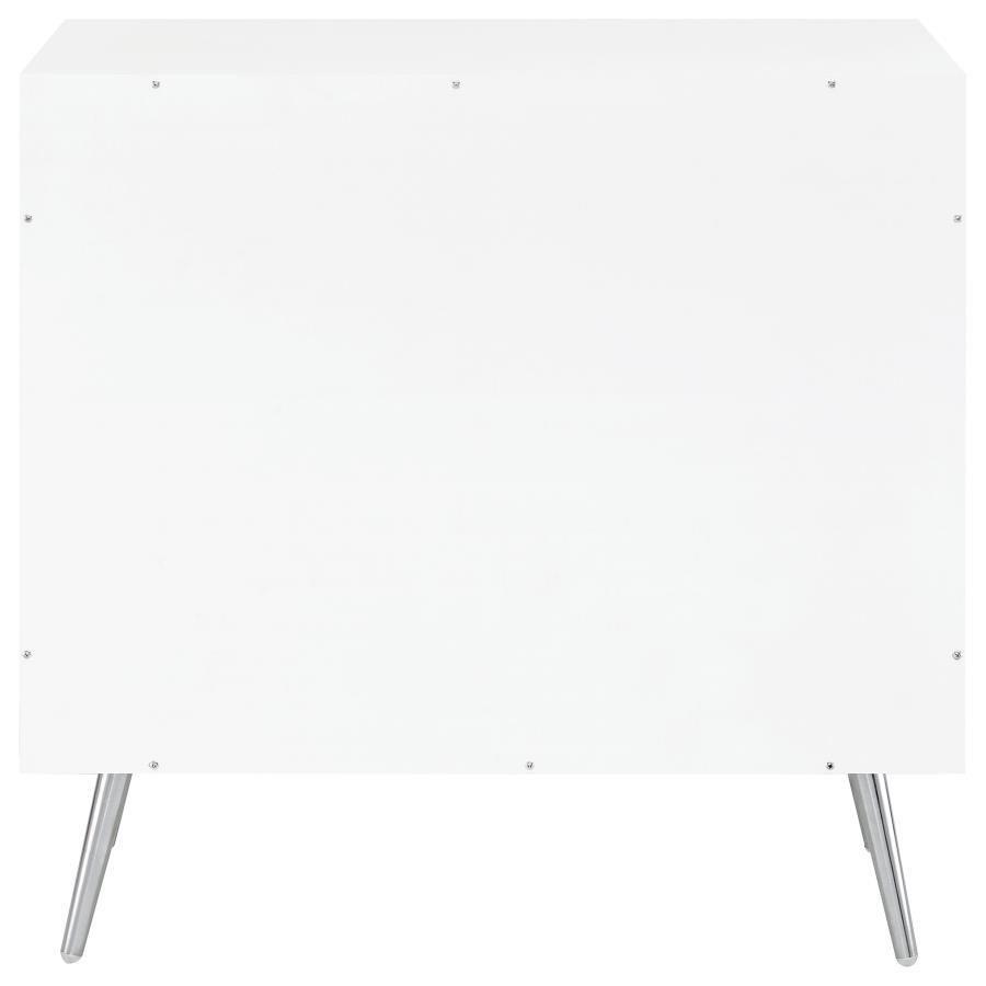 Nieta - 2 Door Engineered Wood Accent Cabinet - White High Gloss by Coaster Fine Furniture | Bel Furniture