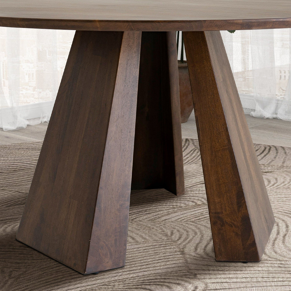 Bolton - Round Dining Table - Walnut by Ashcroft Furniture | Bel Furniture