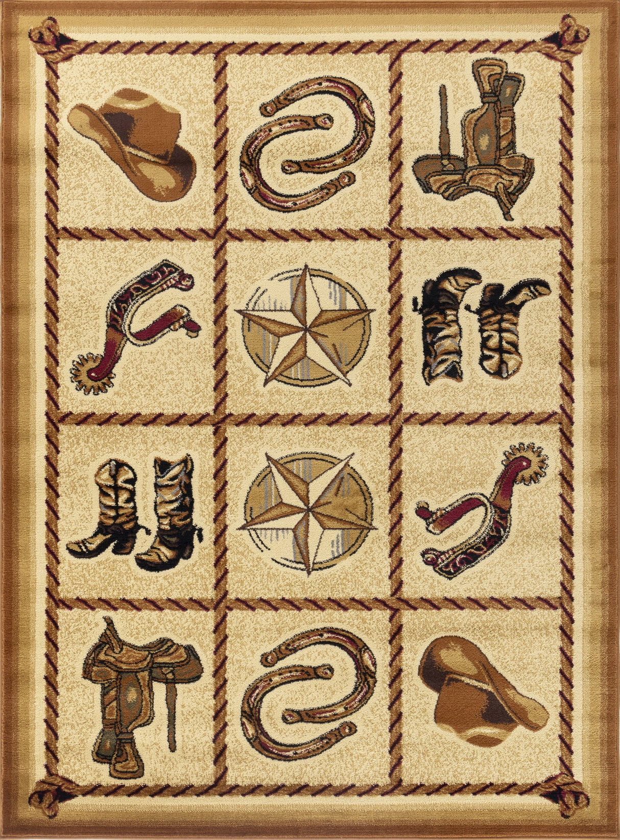 Tribes - GC_YLS4010 Southwest Area Rug Beige by Icona Home Decor | Bel Furniture