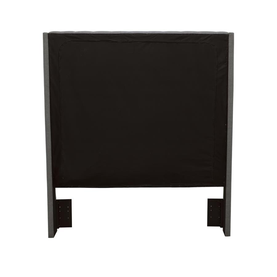 Camille - Upholstered Queen Panel Headboard - Gray by CoasterEssence | Bel Furniture
