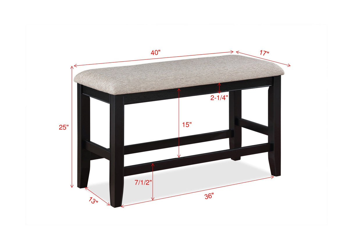 Fulton - Counter Height Bench by Crown Mark | Bel Furniture