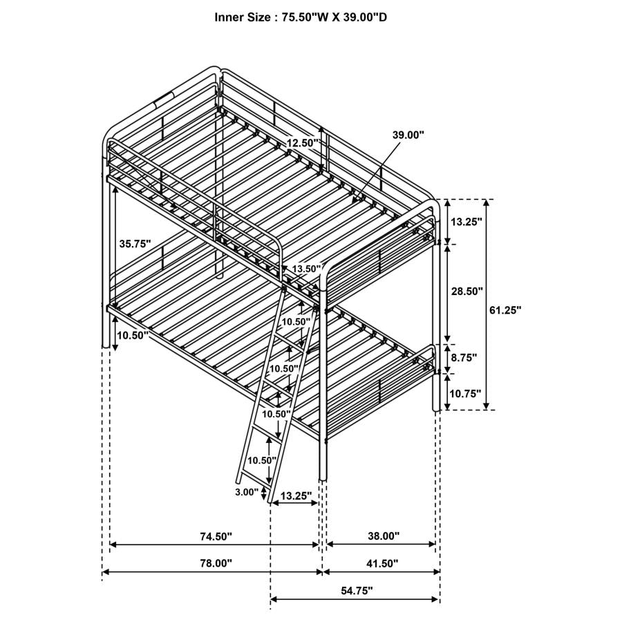 Carson - Metal Bunk Bed