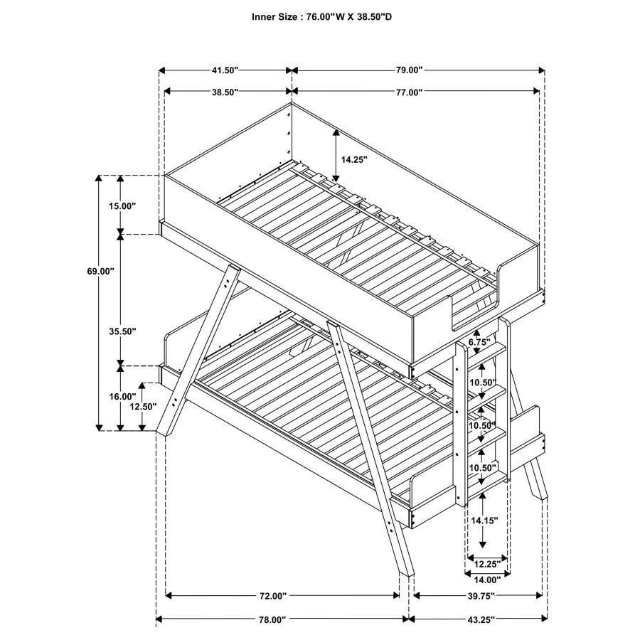Frankie - Bunk Bed With 7" Mattresses