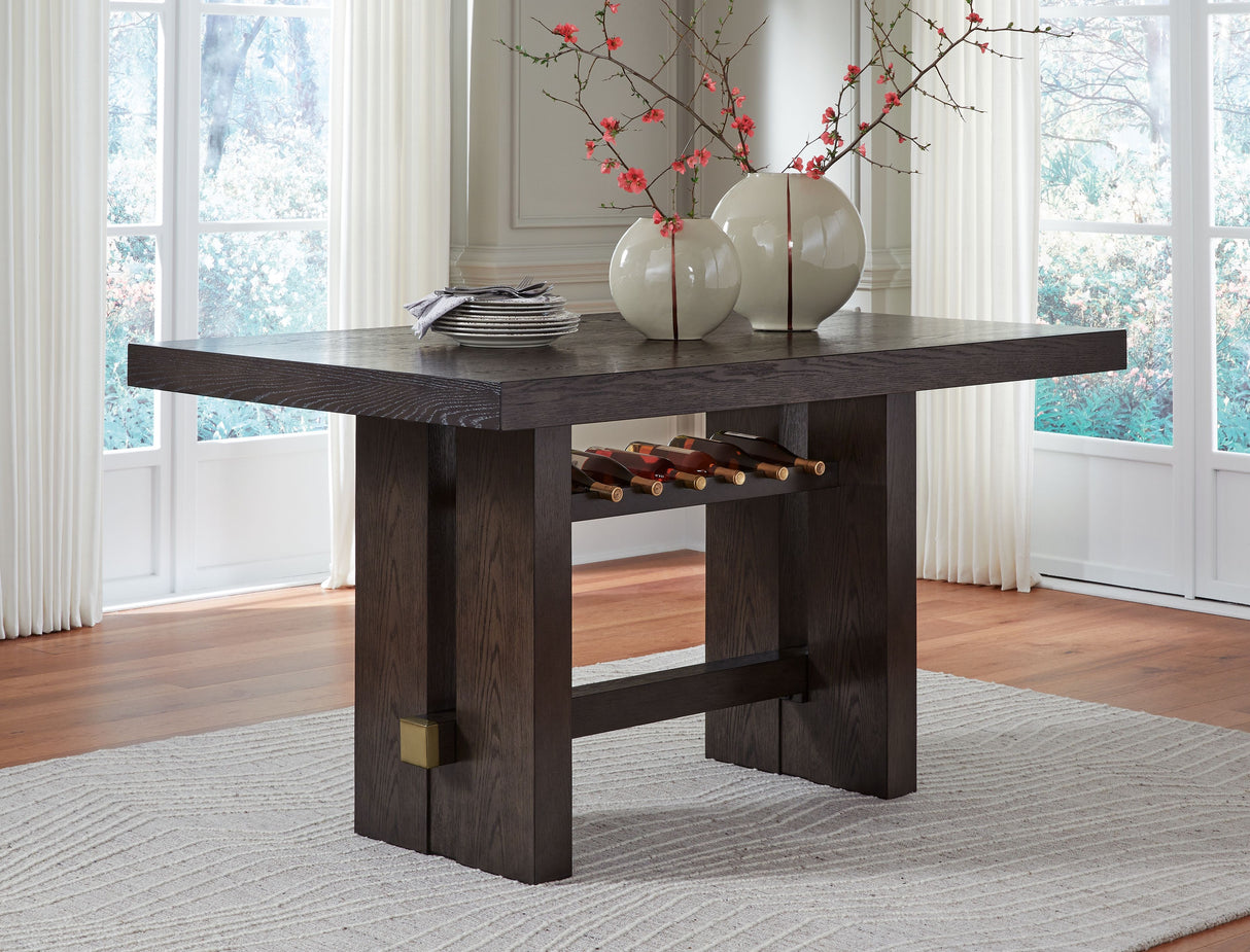 Burkhaus - Dark Brown - Rectangular Dining Room Counter Table by Signature Design by Ashley® | Bel Furniture