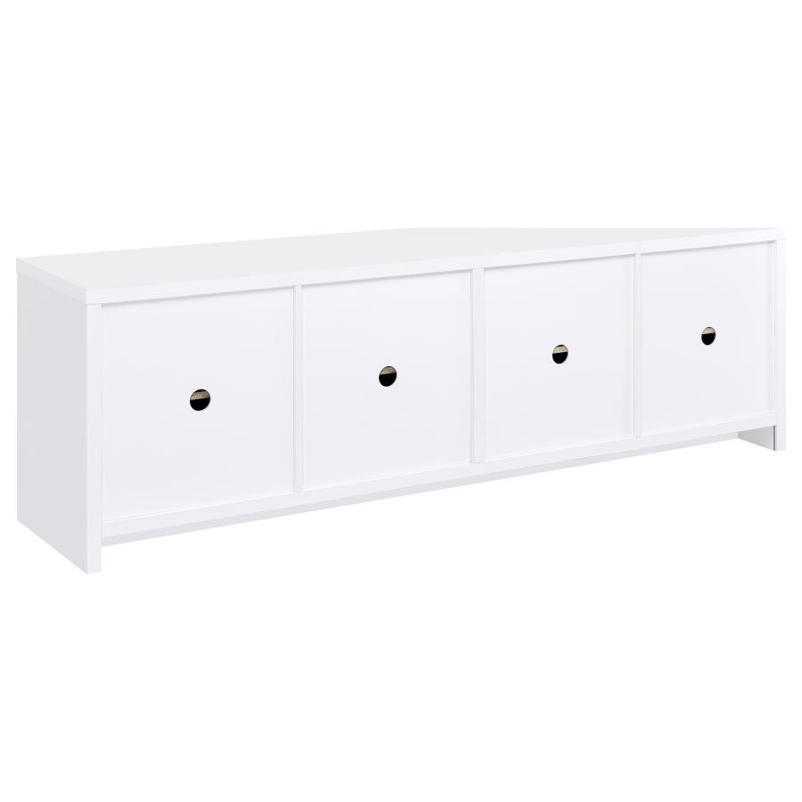 Laughlin - 3-piece Entertainment Center TV Stand - White by Coaster Fine Furniture | Bel Furniture