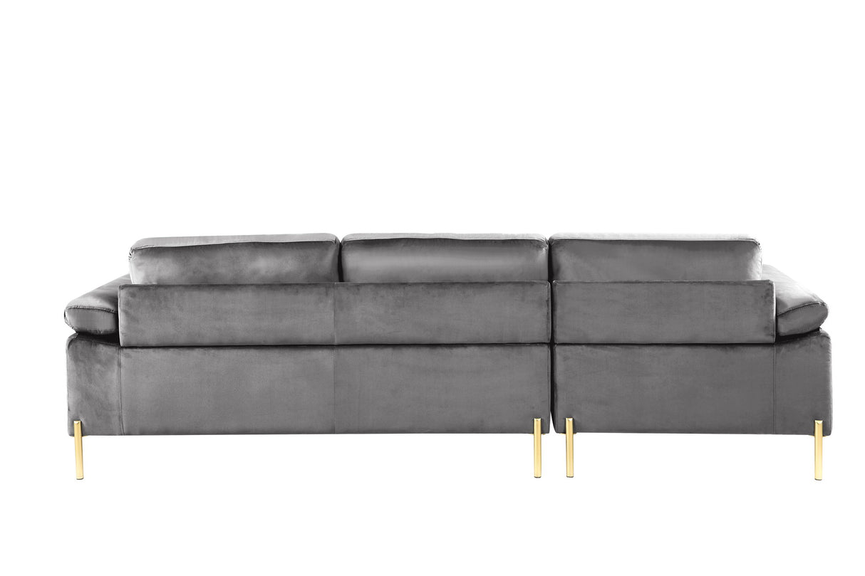 Shannon - Velvet Sectional Sofa With Chaise by Cynthia's Furniture | Bel Furniture