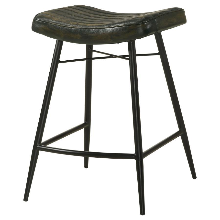Bayu - Leather Upholstered Counter Stool (Set of 2) by Coaster Fine Furniture | Bel Furniture