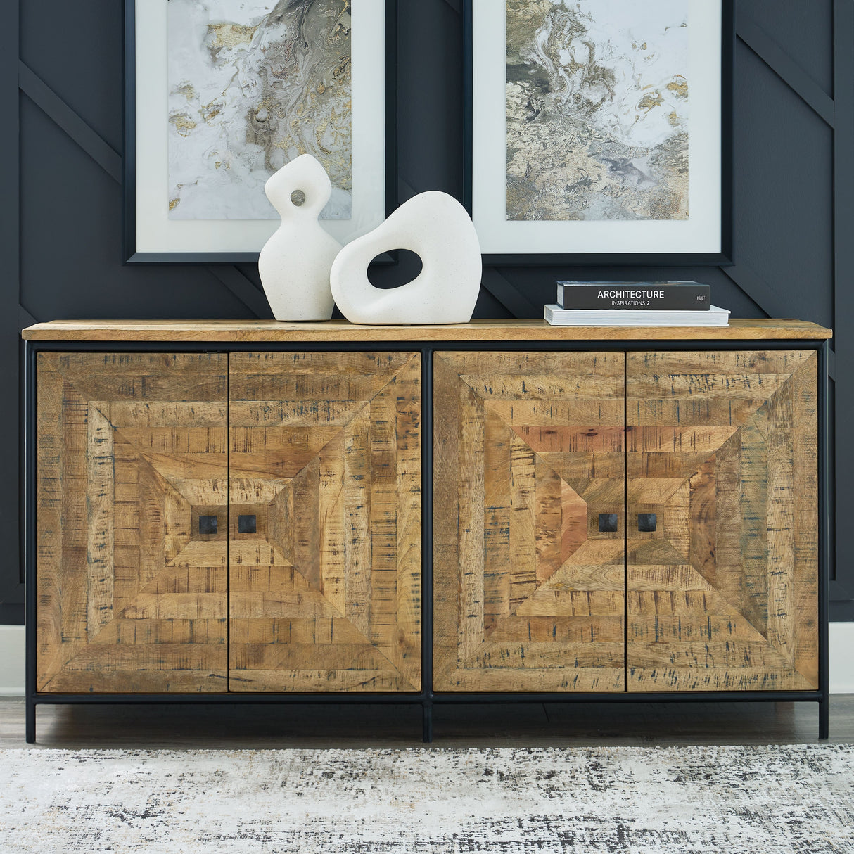 Camney - Brown / Black - Accent Cabinet by Signature Design by Ashley® | Bel Furniture