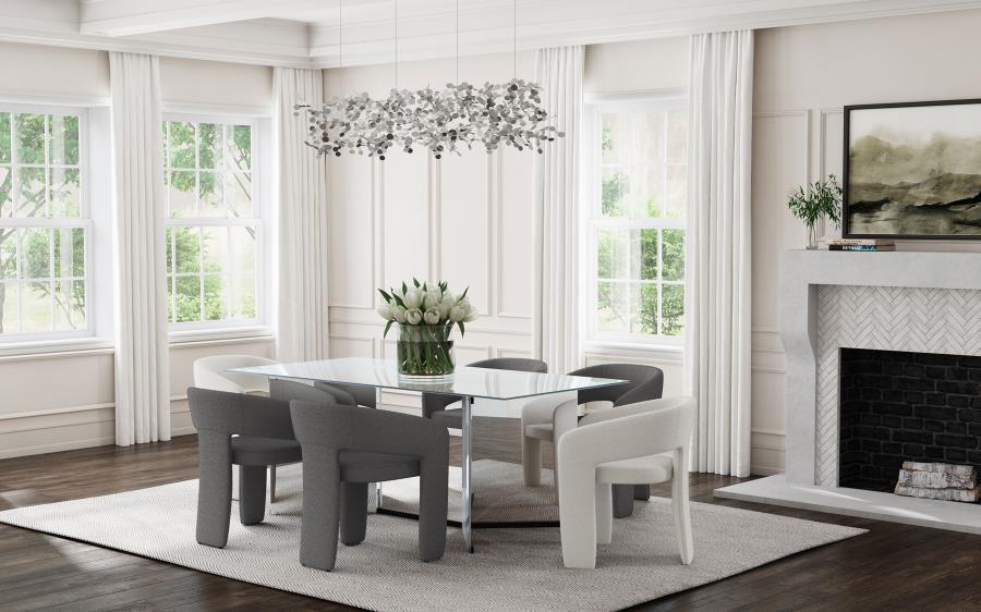 Emery - Rectangular Mirrored Dining Table - Silver by Coaster Fine Furniture | Bel Furniture