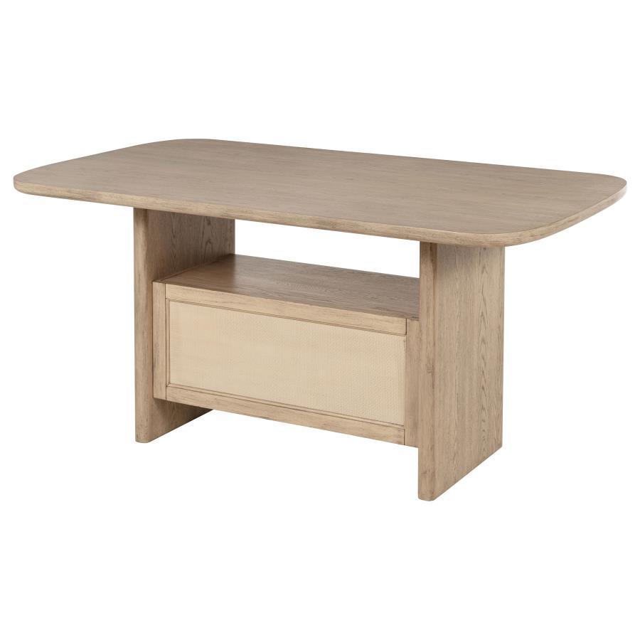 Kailani - Cane Counter Height Storage Dining Table - Beige Oak by Coaster Fine Furniture | Bel Furniture