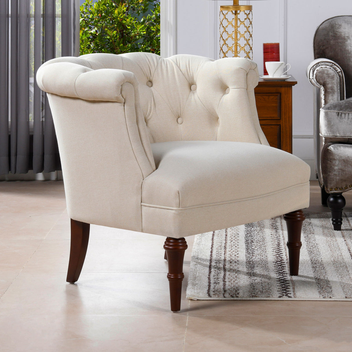 Katherine - Tufted Accent Chair by Jennifer Taylor Home | Bel Furniture