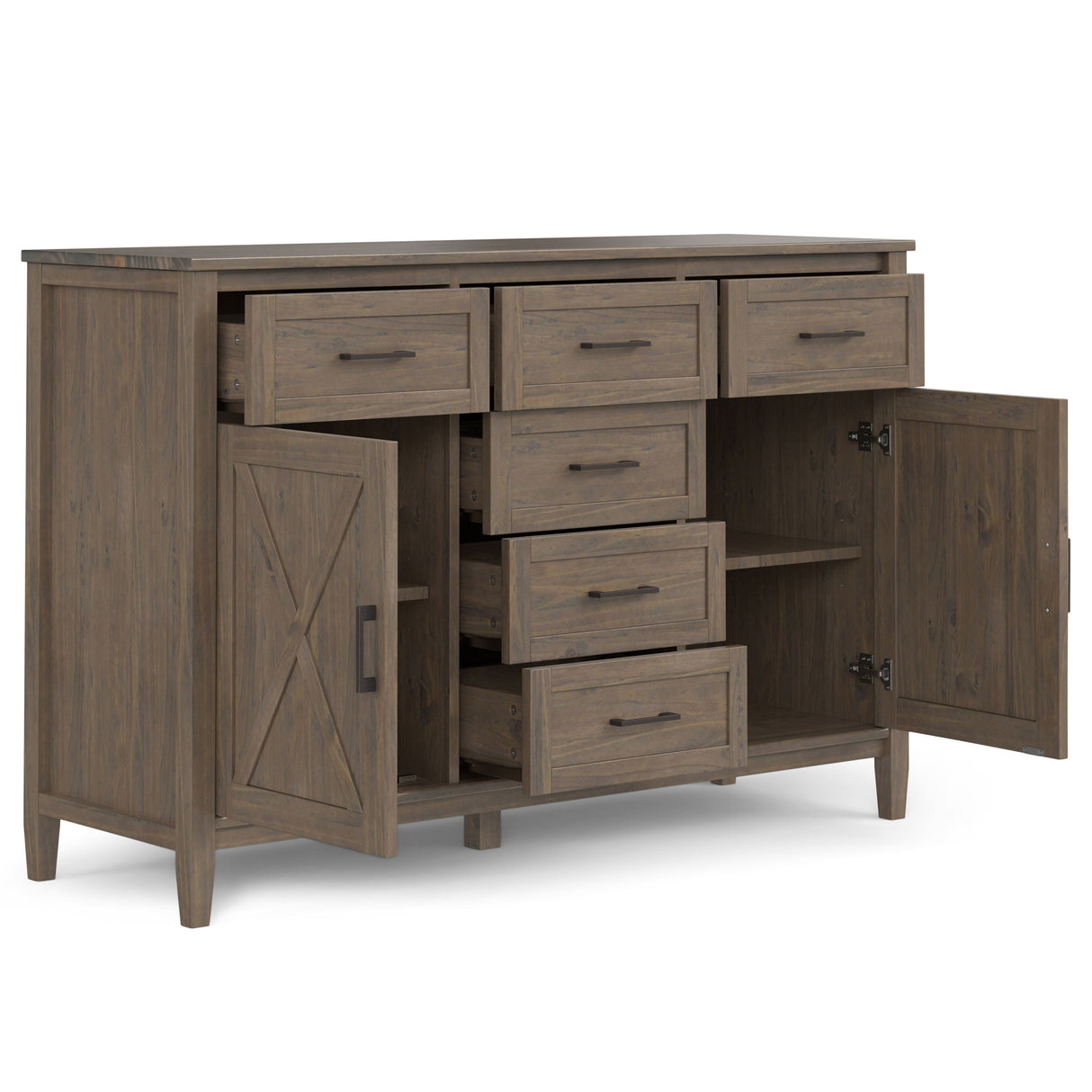 Ela - Sideboard - Smoky Brown by Simpli-Home | Bel Furniture