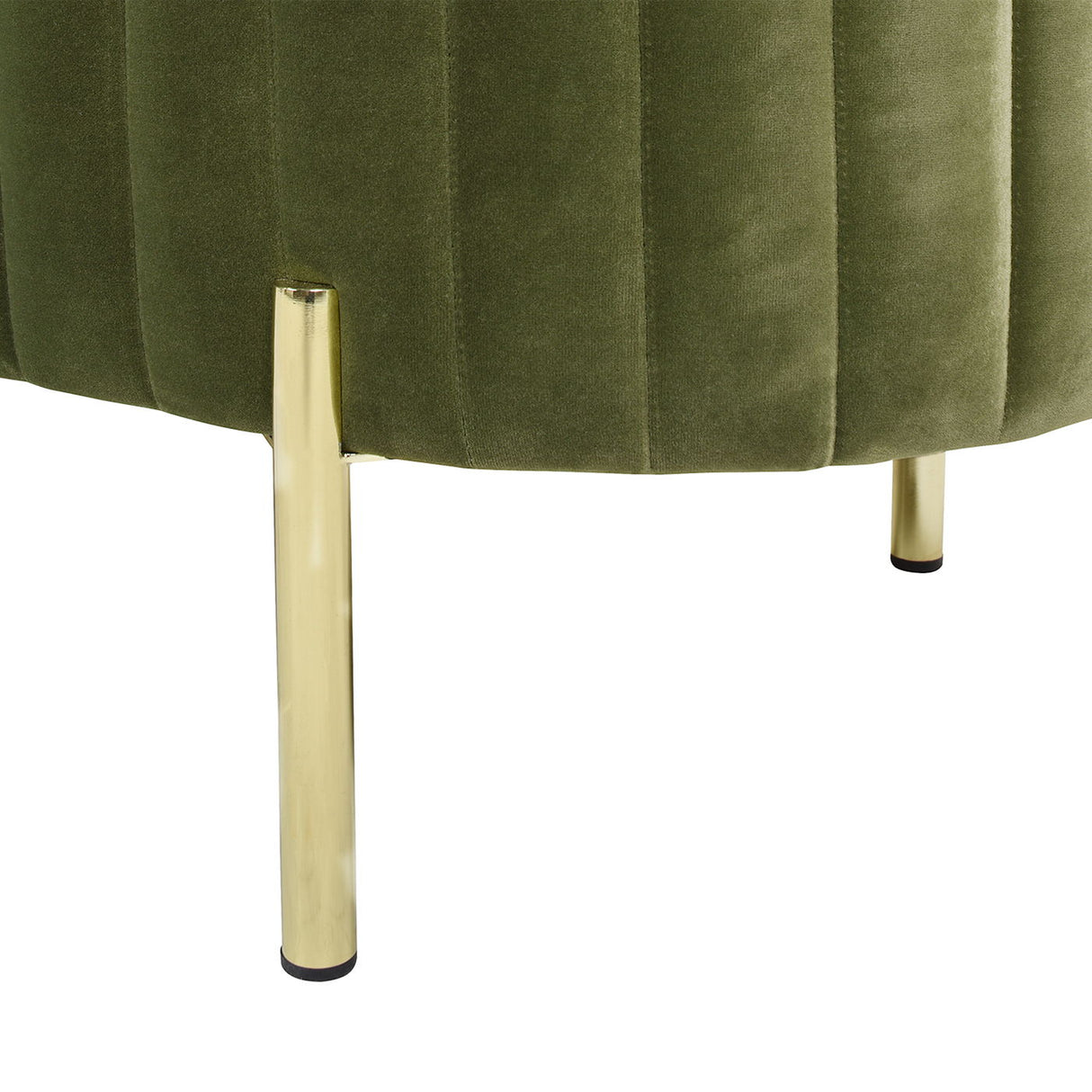 Chloe - Modern Glam Storage Bench - Olive Green by Jennifer Taylor Home | Bel Furniture