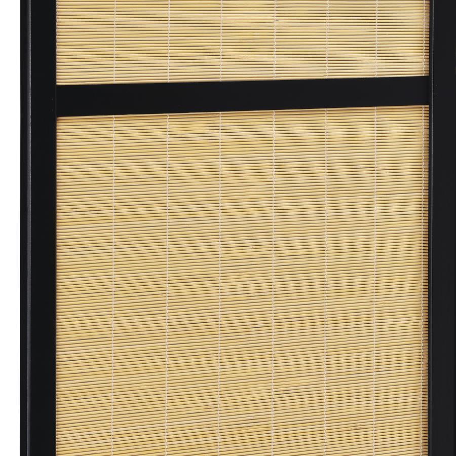 Pearce - 4-Panel Bamboo Room Divider Folding Screen - Natural by Coaster Fine Furniture | Bel Furniture