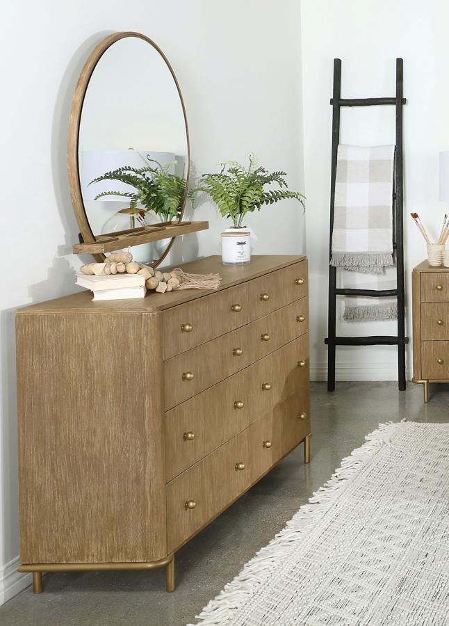 Arini - 8-Drawer Bedroom Dresser With Mirror by CoasterElevations | Bel Furniture