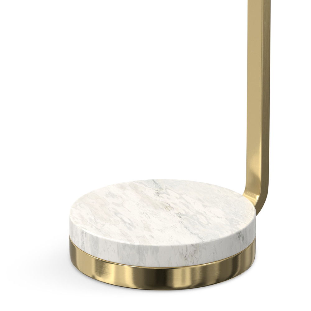 Sylvie - Side Table - White / Gold by Simpli-Home | Bel Furniture