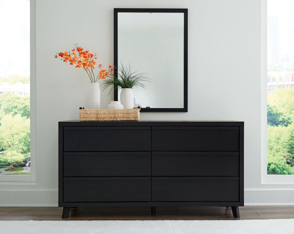 Danziar - Black - Dresser And Mirror by Signature Design by Ashley® | Bel Furniture
