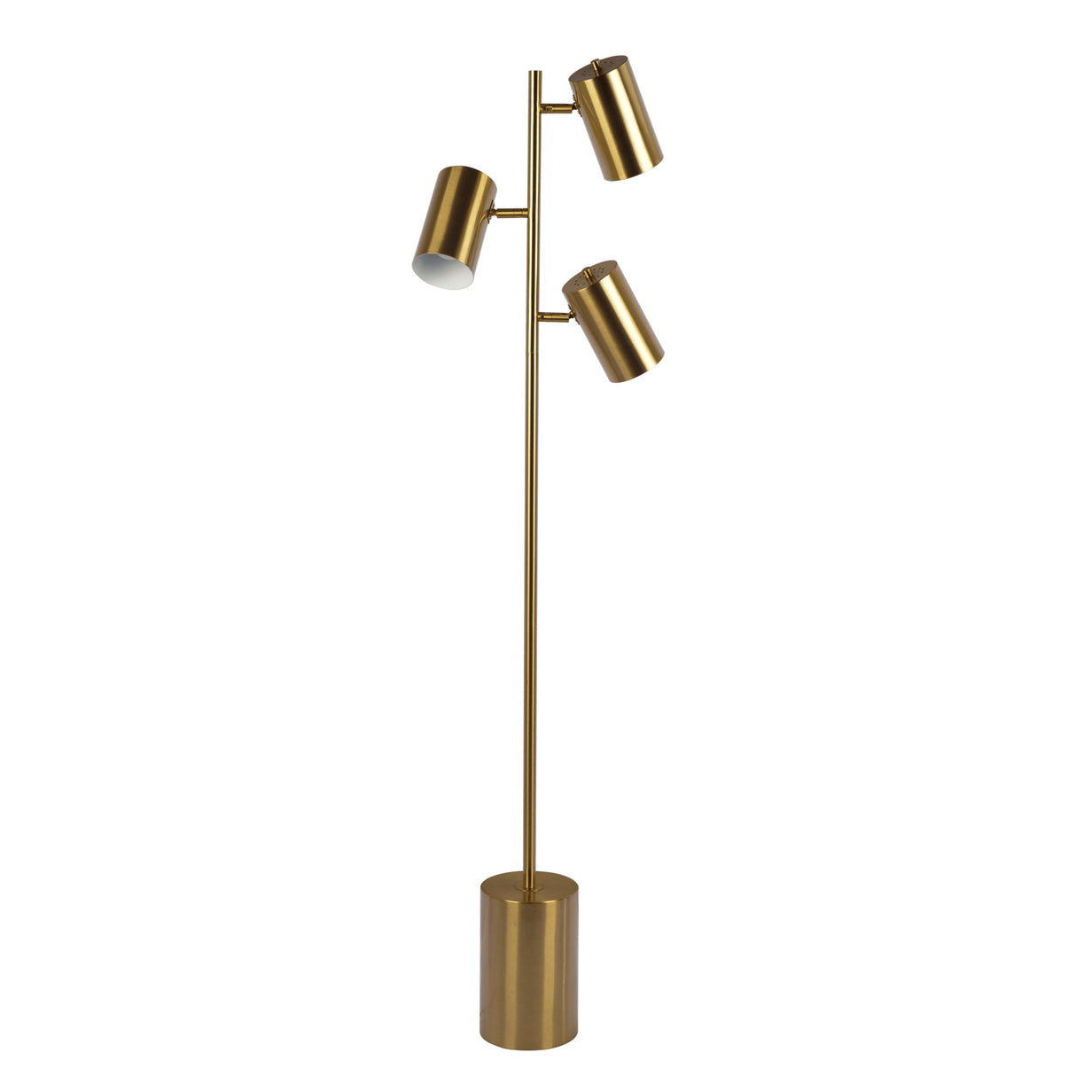 Harmony - Floor Lamp With Rotary Switch Triple Spots Block Base - Gold by Ashcroft Furniture | Bel Furniture