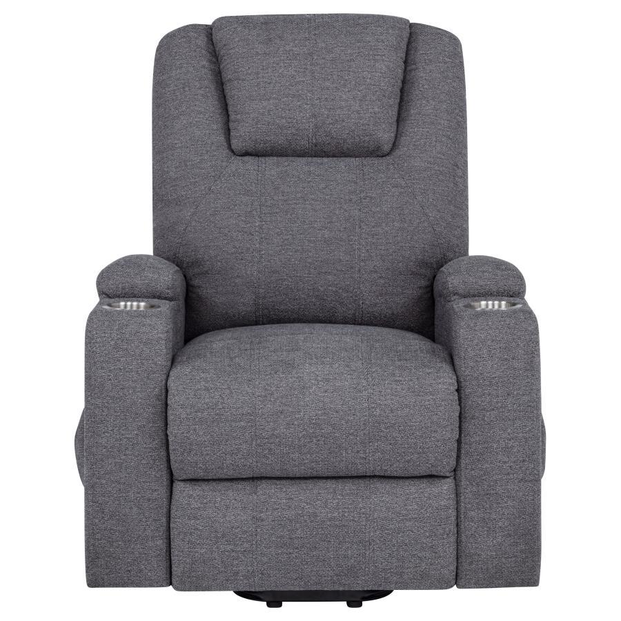 Louie - Chenille Upholstered Power Lift Massage Chair