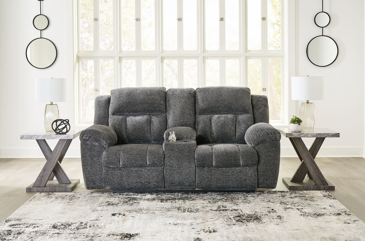Frohn - Dbl Reclining Loveseat With Console by Signature Design by Ashley® | Bel Furniture