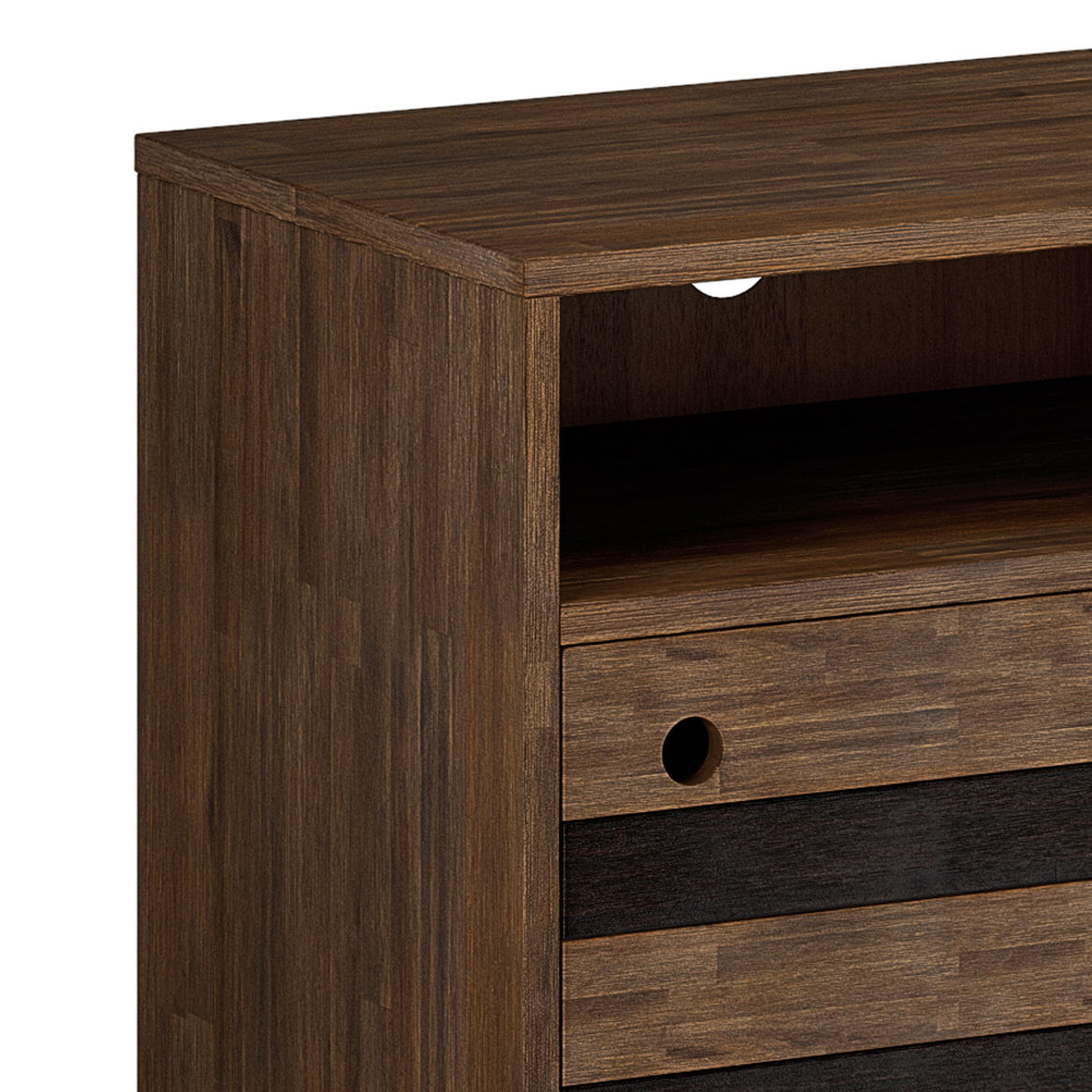 Clarkson - TV Stand - Rustic Natural Aged Brown by Simpli-Home | Bel Furniture