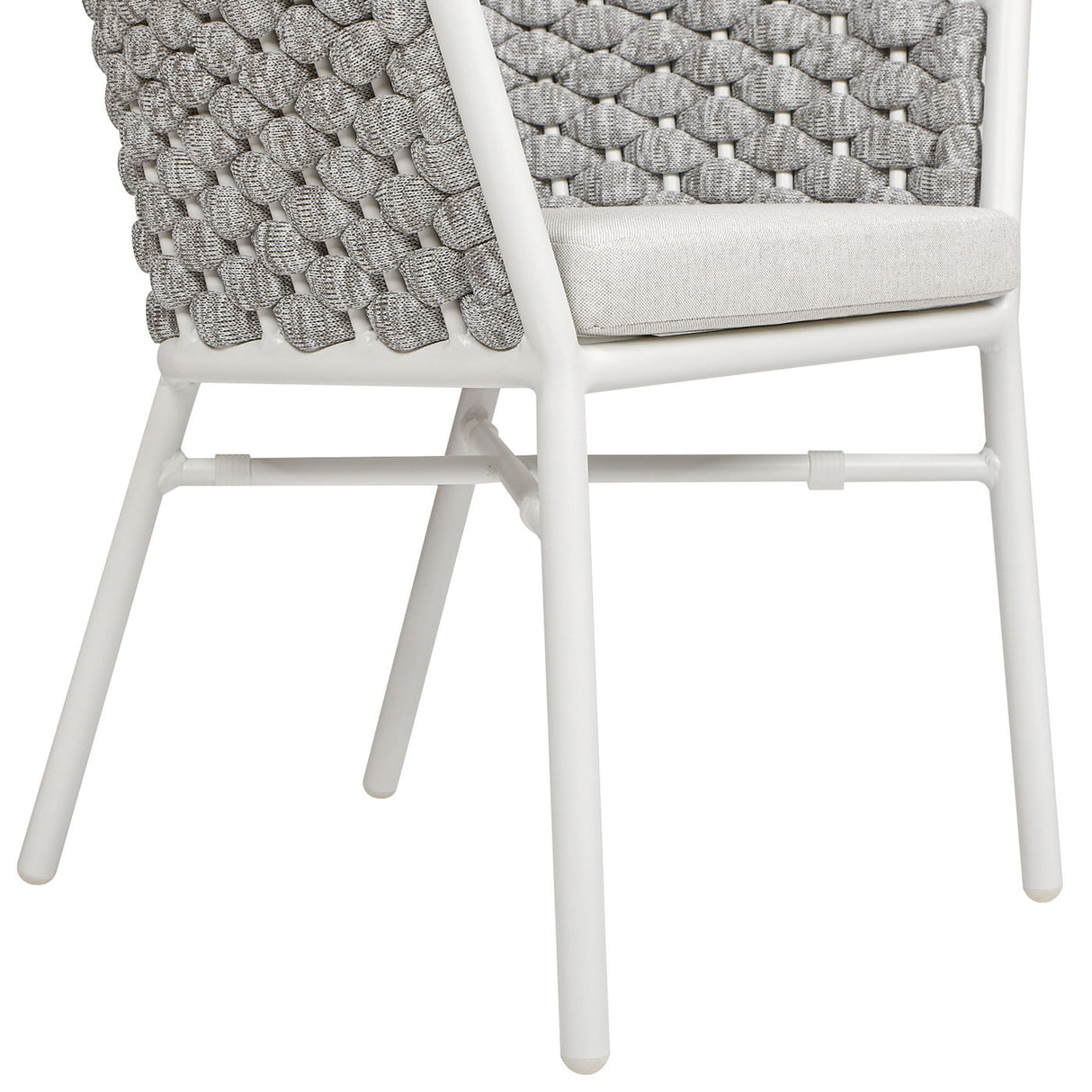 Rowan - Rope Barrel Back Patio Dining Chairs (Set of 2) - Optic White by Jennifer Taylor Home | Bel Furniture