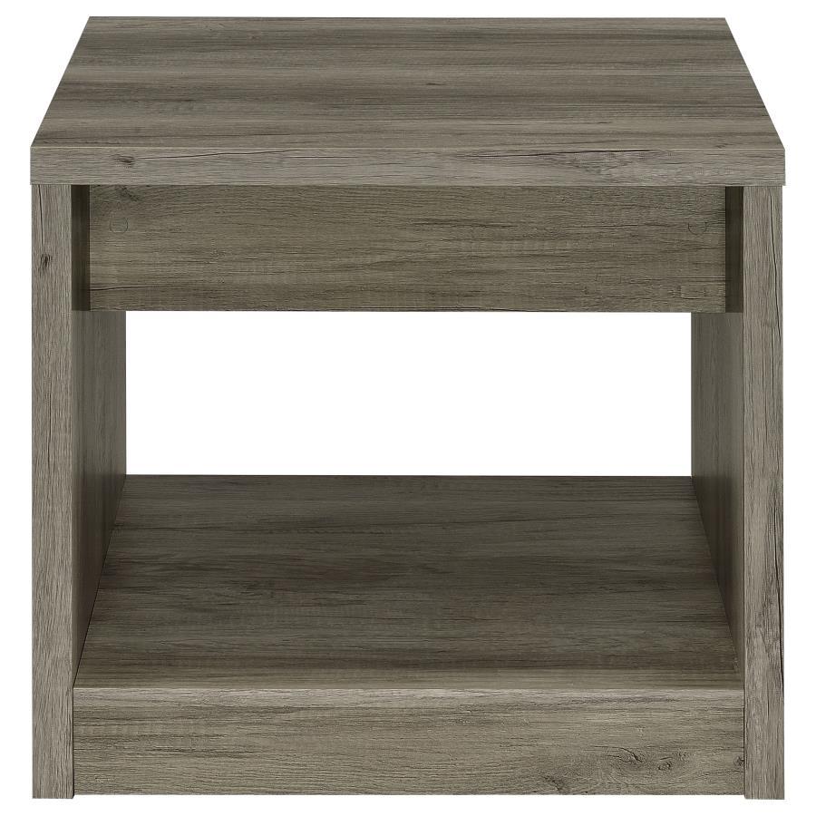 Felix - 1-Drawer Engineered Wood Side End Table - Gray Driftwood by Coaster Fine Furniture | Bel Furniture