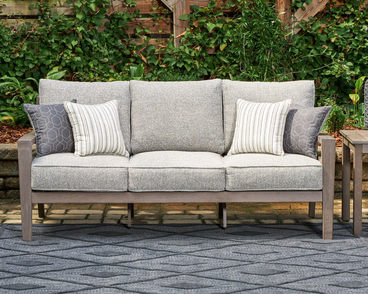 Hillside Barn - Gray / Brown - Sofa With Cushion by Signature Design by Ashley® | Bel Furniture