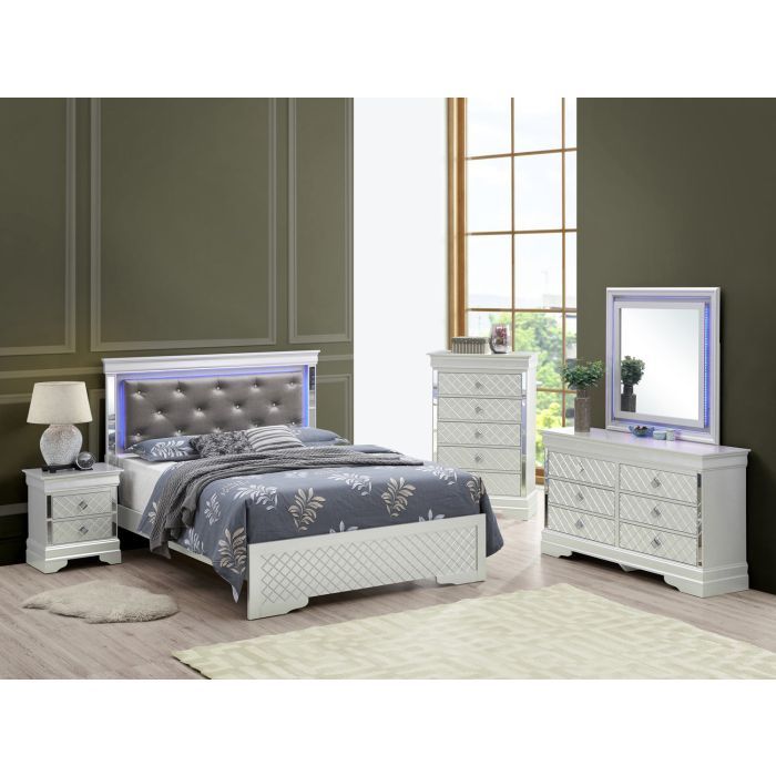 Bed With LED Light Accents Headboard - view 15